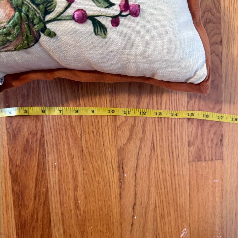 Martha Stewart Embroidered Harvest Scene Pillow, Pheasant Pillow - Picture 15 of 16